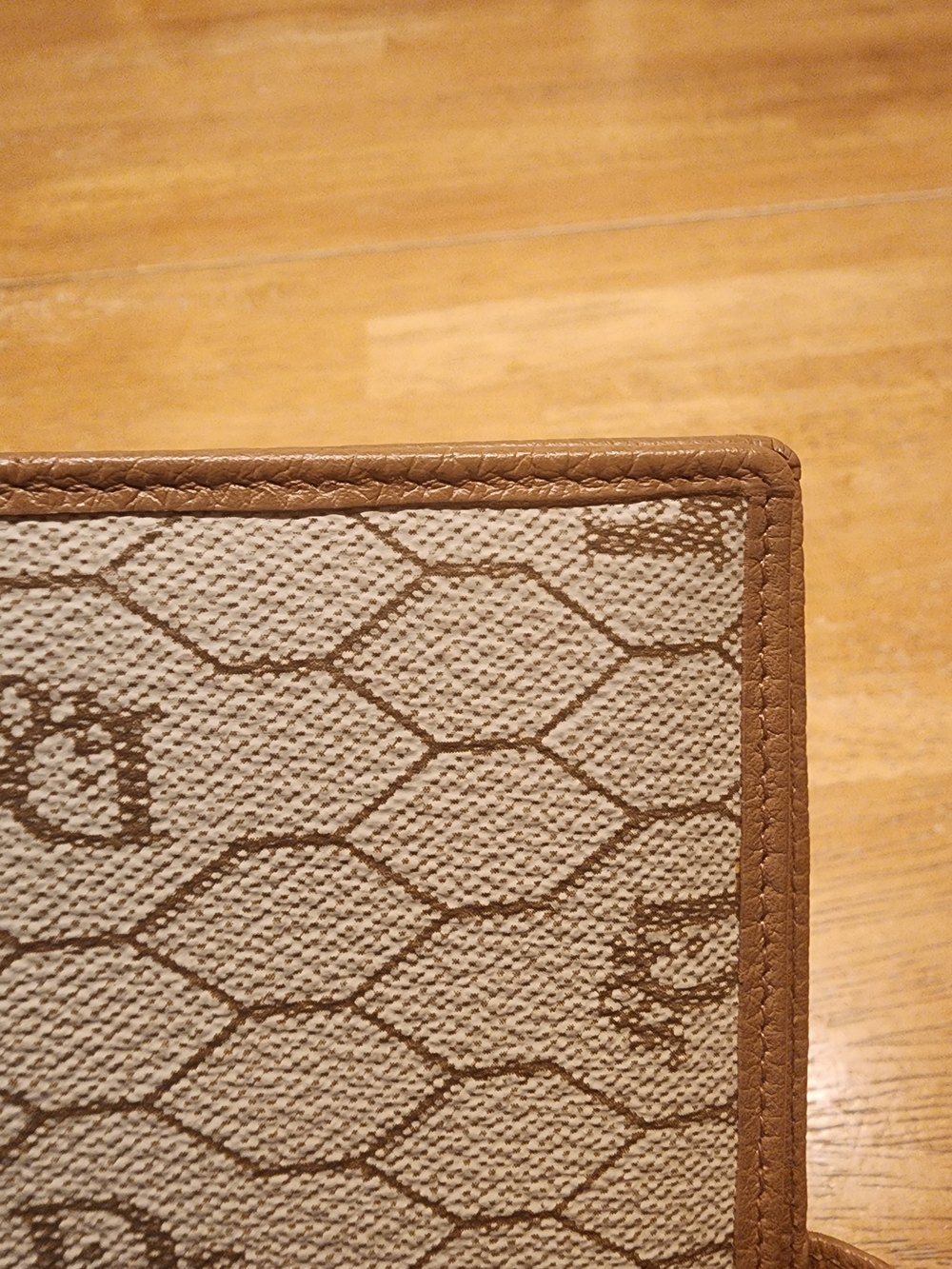 vintage Christian Dior brown honeycomb pattern planner or agenda cover - Picture 2 of 16